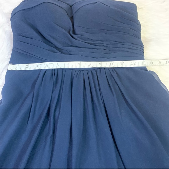 Bill Levkoff One Shoulder Navy Short Dress Size 4 - Picture 7 of 7